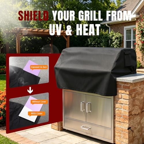 SHINESTAR 32 Inch Built‑in Grill Cover for DCS, 600D Heavy‑Duty Waterproof - Image 6