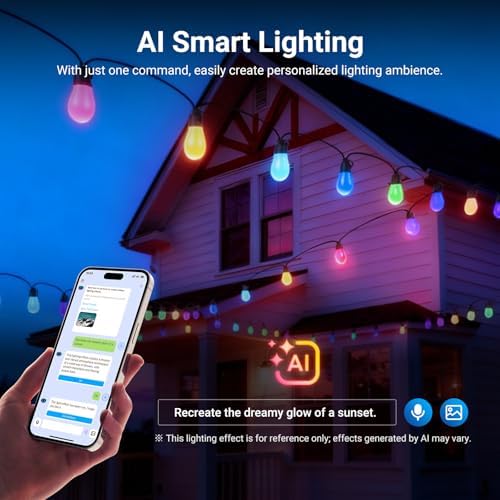NEEWER NR01 144ft Outdoor String Lights App Control Smart AI RGB IC W Light - Image 5