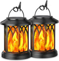 KOOPER Hanging Solar Lights Lantern Outdoor, Flickering Flames Solar Outdoor Lights, Solar Lanterns Outdoor Waterproof with Bigger Panel, Lanterns Decorative Outdoor for Yard Garden Decor, 2 Pack by KOOPER