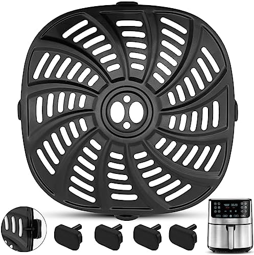 Air Fryer Accessories for Gourmia GAF798 GAF716 7QT Air Fryer, Food Grade Nonstick 8.97''*8.97'' Air Fryer Replacement Parts Rack Tray Grill Pan Grill Plate Crisper Plate, Dishwasher Safe by GWY