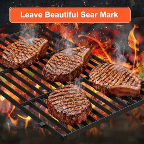 QuliMetal 19.5" Grill Grates for Weber Genesis 300 Series, Genesis E310 E320 E330 S310 S320 S330, Replacement Parts for Weber 7524,7528, Cast Iron Grill Grates - Image 6