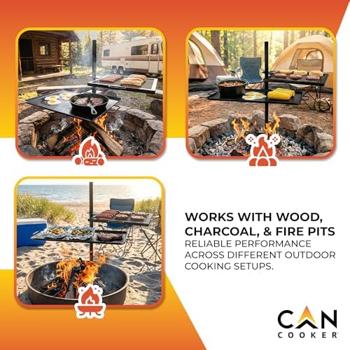 GameMaker Open Fire Cooking Grill | Adjustable Height - Image 5