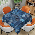Denim Patchwork Tablecloth 54x54 Inch Square Vintage Romance Indigo Tablecloths Polyester Table Cloth for Holiday Parties Kitchen Dining Indoor Outdoor by Unknown