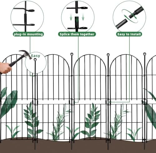 Decorative Garden Fence, 31in (H) x 10ft(L) No Dig Fence - Image 4