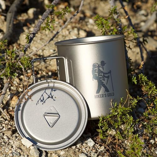 Hiker's Gold 750 ml Titanium Pot for Backpacking, Camping, Hiking - Image 5