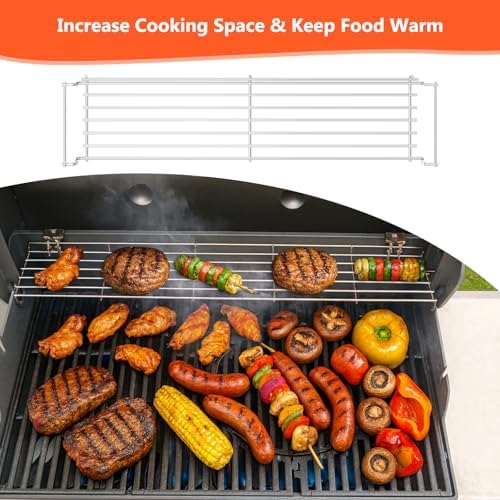 QuliMetal Stainless Steel Warming Rack for Weber Genesis 300 Series - Image 5