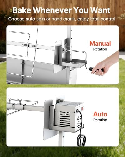 VEVOR Rotisserie Grill, Baffle37" Electric Rotisserie Grill Kit - Image 3