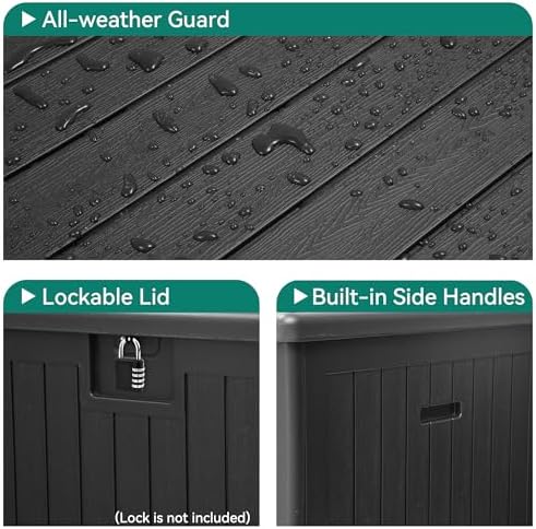 YITAHOME 180 Gallon Large Deck Box with Side Handles - Image 4