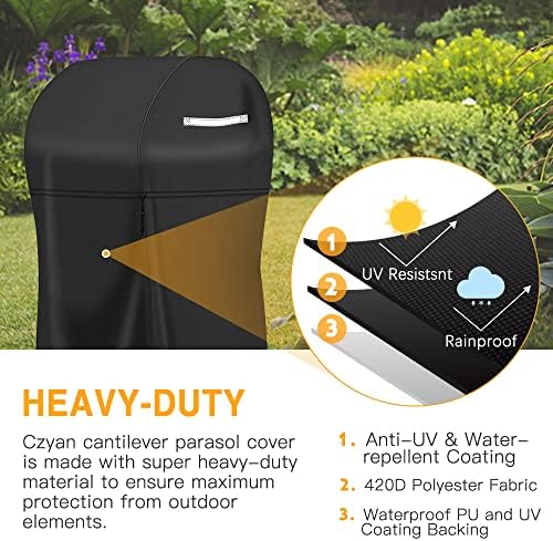 30 Inch BBQ Gas Grill Cover for Outside Grill, Heavy Duty Waterproof UV-Resistant Electric Smoker Cover with Straps and Buckle for Weber Char-Broil Nexgrill and More Grills with Collapsed Side Tables - Image 5