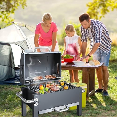 Portable Charcoal Grill, Outdoor Tabletop Charcoal Grill for Camping - Image 3