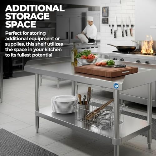 24" x 30" Stainless Steel Equipment Stand with Undershelf NSF - Image 5