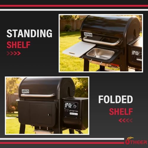 Utheer Front Folding Shelf for Weber Searwood 600, 23 x 12.5 in - Image 5