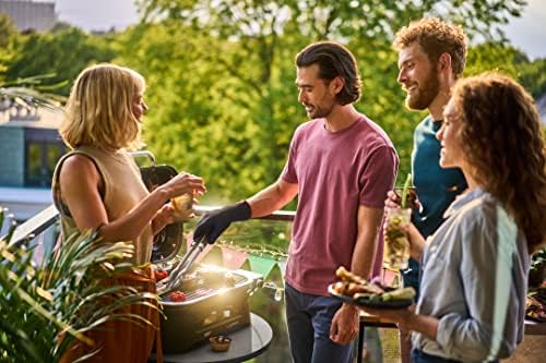 Weber Lumin Compact Outdoor Electric Barbecue Grill, Light Blue - Great Small Spaces such as Patios, Balconies, and Decks, Portable and Convenient - Image 5