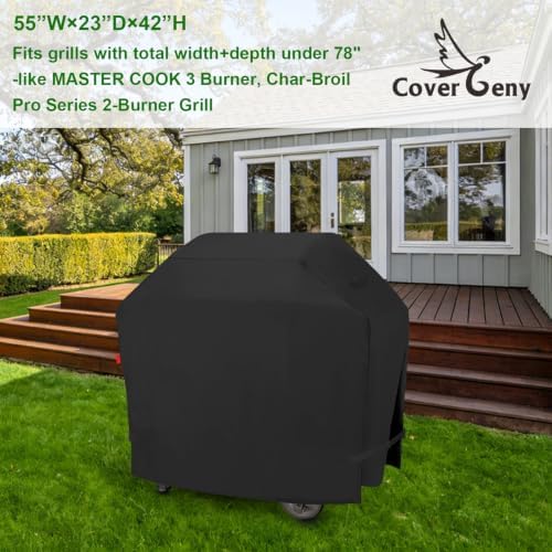 Outdoor Waterproof Grill Cover Fits Master Cook 3 Burner BBQ Gas Grill, Monument 4 & 3 Burner Gas Grill,Blackstone Original 28” Griddle,Char-Broil Pro Series 2-Burner Gril 55" - Image 2