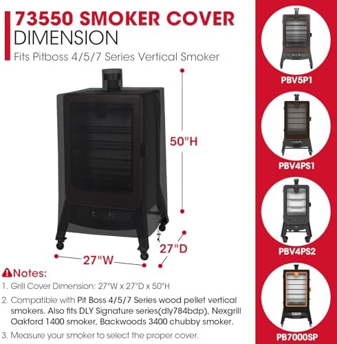 Unicook Vertical Smoker Cover Compatible with Pit Boss 4, 5, 7 Series - Image 2