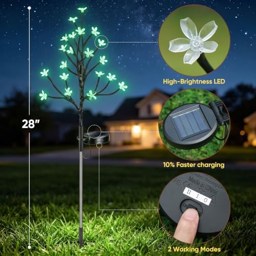 2 Pack Solar Halloween Lights Outdoor Waterproof Halloween Decorations - Image 3