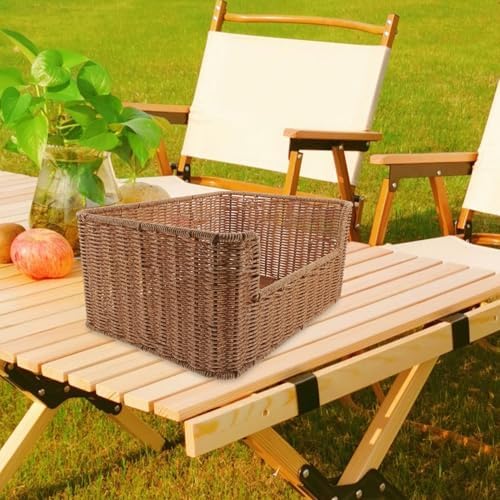 Woven Storage Basket Organizer Bin for Books and Toiletries - Image 6