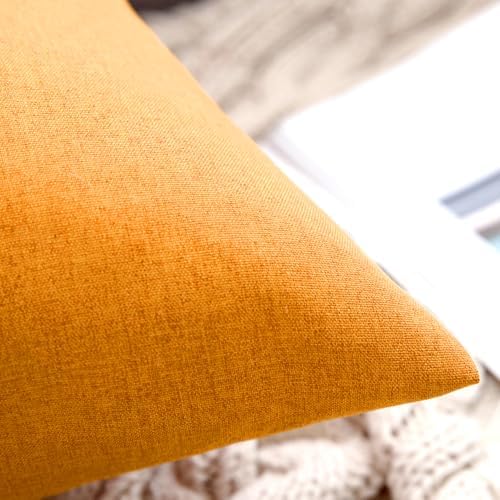 MIULEE Decorative Outdoor Pillow Covers Fall Lumbar 12x20 Pumpkin Orange - Image 3