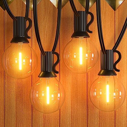 GPATIO Outdoor String Lights - 30FT Waterproof Patio Lights with 15+1 Dimmable Globe Bulbs 2700k Shatterproof for Backyard Gazebo Porch Garden by AddforPatioMakeover