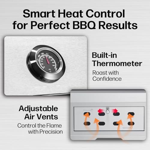 28Inch Built in Charcoal BBQ Grill for Outdoor Kitchen,Large Barbecue Grill - Image 5
