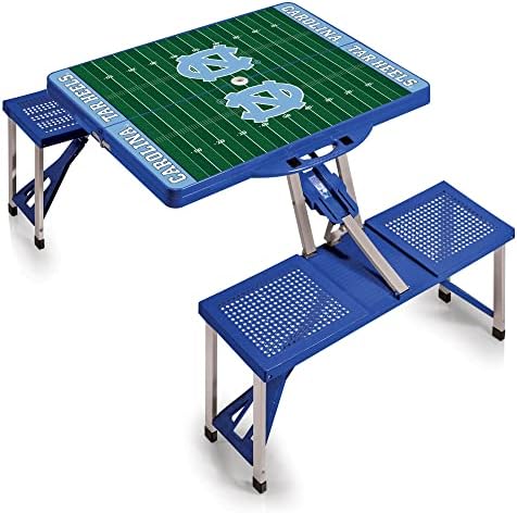 PICNIC TIME NCAA North Carolina Tar Heels Folding Picnic Table - Camping Table - Outdoor Table with Umbrella Hole by PicnicTimeFamilyofBrands