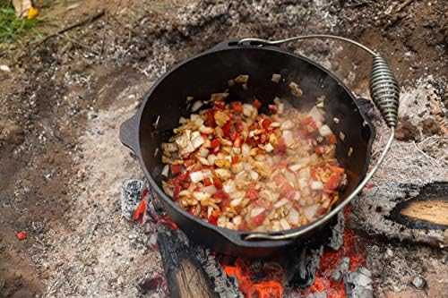 Pre-Seasoned Cast Iron Camp Dutch Oven With Legs, 4.1 qt, including Lid Lifter & Lid Stand - Image 7