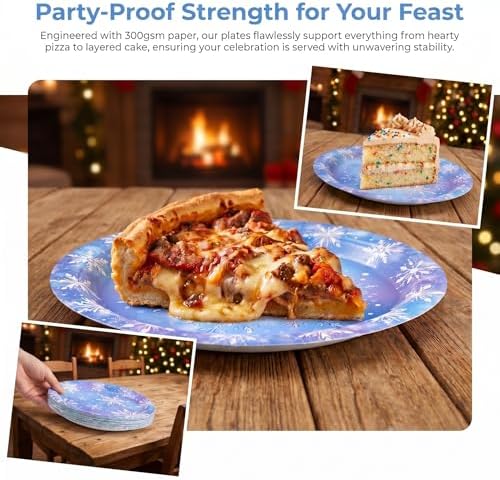 400 Pcs Disposable Winter Frozen Tableware Set for 50 Guests - Image 5