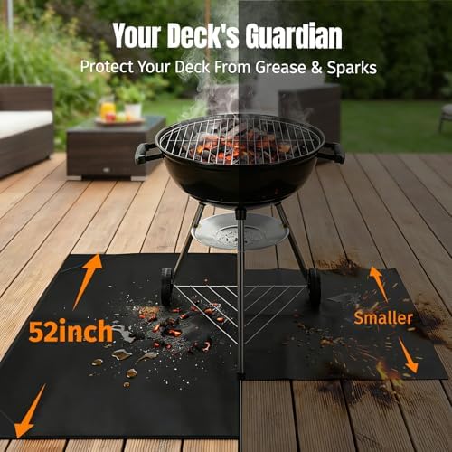 SHINESTAR 65×52 Inches Under Grill Mats for Outdoor Grill Deck Protection - Image 5
