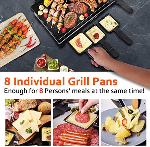 CUSIMAX Raclette Grill Electric Grill Table Portable 2in1 Korean BBQ Grill - Image 5
