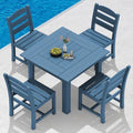 SERWALL HDPE Outdoor Square Dining Set for 4 by SERWALL