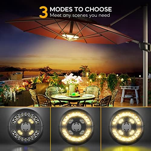 Eletorot 2packs Patio Umbrella Lights-Rechargeable Outdoor Lights for Patio - Image 2