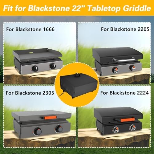 EVRBUL Portable Griddle Cover Fit for Blackstone 22 in and Pit Boss 2 Burner Tabletop Griddle, Tabletop Grill Cover Fit for Royal Gourmet and GasOne 3 Burners Flat Top Gas Grill, 27"L x 23"W x 12"H - Image 3
