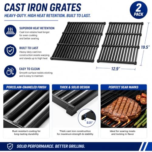Uniflasy Grill Parts for Weber Genesis 300 Series Grills with Front Control - Image 4