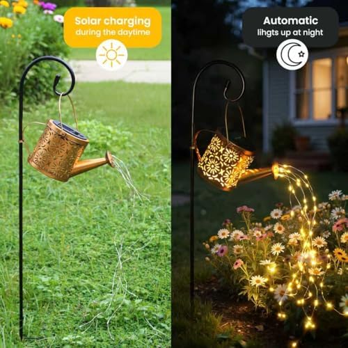 Solar Garden Lights Outdoor Decoration Flower Solar Watering Can Light - Image 4