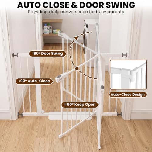 Baby Gate for Stairs, 26-40" Auto Close Dog Gate for Doorways No Drilling - Image 5