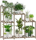 Bamworld Plant Stand Indoor Wood Plant Shelf Outdoor Tiered Plant Rack by Bamworld