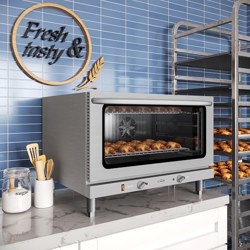 KoolMore 32 in. Commercial Countertop Convection Oven, Holds Full Size Pans, 4 Racks and 3500W of Power, 240V in Stainless-Steel, ETL Listed for Safety and Sanitation (KM-CTCO-44) - Image 5