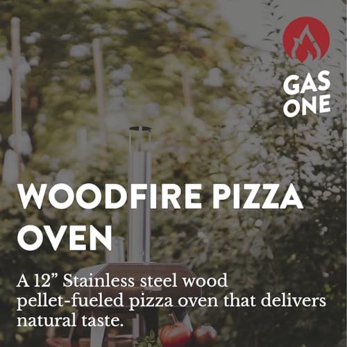 GasOne Portable Wood Pellet Pizza Oven 12-inch Pizza Maker for Outdoors, RVs, and Camping Stainless Steel Cooker - Image 3