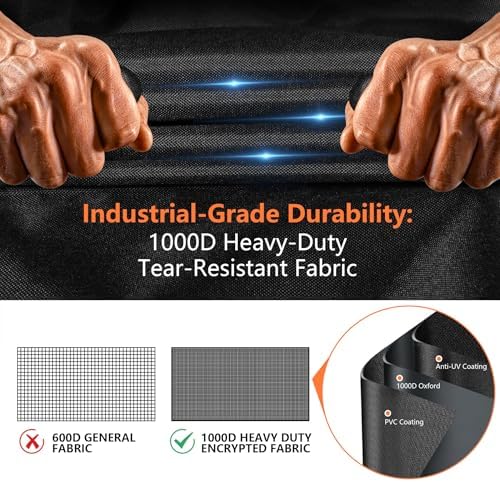 [Upgraded 1000D Heavy Duty Fabric] 70 inch Grill Cover for Outdoor Grill - Image 4