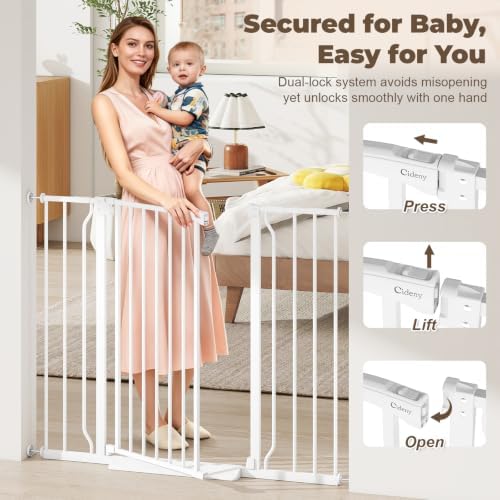 36" Extra Tall Baby Gate, 29"-45" Wide Auto Close Dog Gate Indoor - Image 4