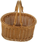 Vintage Woven Picnic Basket with Handles, Portable Outdoor Fruit Storage by PRETYZOOM