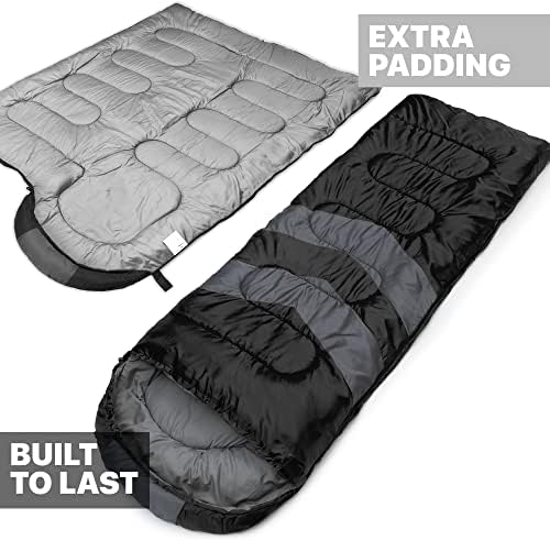 MalloMe Sleeping Bags for Adults Cold Weather & Warm - Backpacking Camping Sleeping Bag for Kids 10-12, Girls, Boys - Lightweight Compact Camping Essentials Gear Accessories Hiking Sleep Must Haves - Image 3
