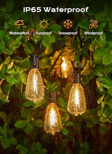 Minetom 152FT Outdoor String Lights with Remote, ST38 Patio Lights Dimmable - Image 3