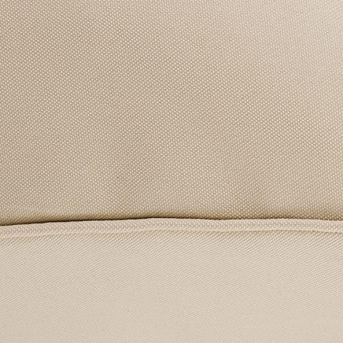 Classic Accessories Montlake Water-Resistant 23 x 22 x 4 Inch Outdoor Back Cushion Slip Cover, Patio Furniture Cushion Cover, Antique Beige, Patio Furniture Cushion Covers - Image 4