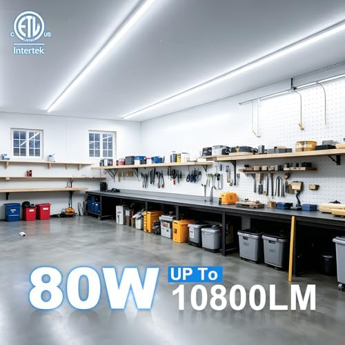SHOPLED (25-Pack) 8FT LED Shop Light, 80W 10800LM 6000K Cool White - Image 4
