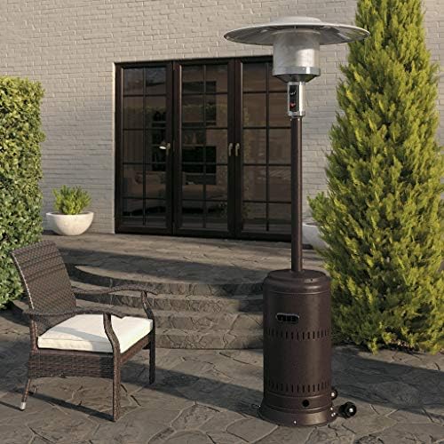 Fire Sense 63717 Performance Series Patio Heater With Wheels 46,000 BTU Output Electronic Ignition System Portable Outdoor Propane Heater For Residential - Espresso - Image 2