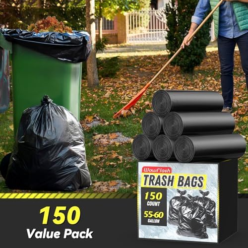Wowflash 150 Count 55-60 Gallon Trash Bags - Image 2