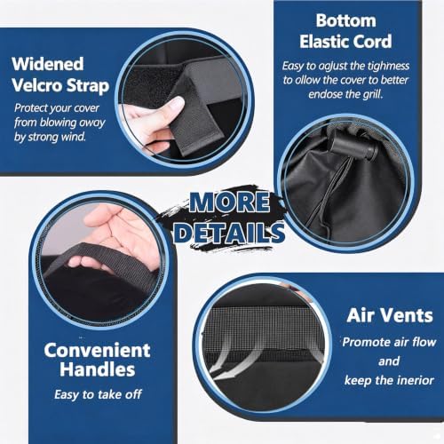 58" Grill Cover for Weber Genesis 300 Heavy Duty BBQ Cover 600D - Image 3