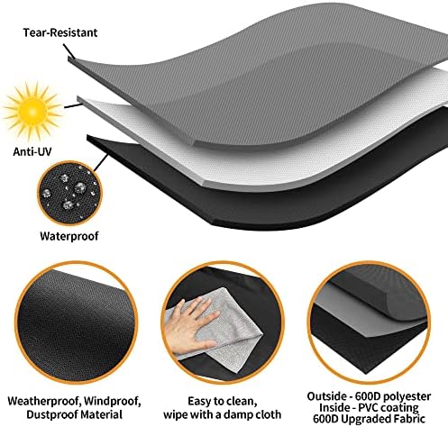 NEXCOVER Kettle Grill Cover | 26.5 Inch Charcoal BBQ Cover, Round Barbecue Cover, Fade & UV Resistant Small Smoker Cover, Waterproof Heavy Duty Cover, Compatible for Weber 22" Charcoal Grill - Image 3