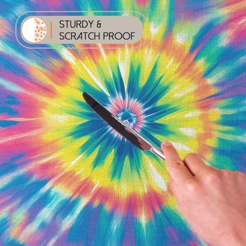 Tie Dye Tablecloth 54x54 Inch Square Hippie Colorful Swirls Rainbow Tablecloths Polyester Table Cloth for Holiday Parties Kitchen Dining Indoor Outdoor - Image 5